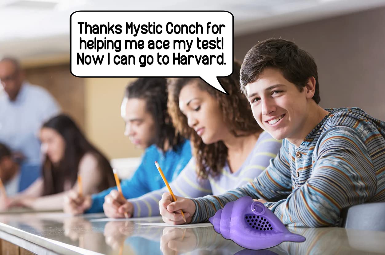 Original Mystic Conch Shell - Non-Canon Parody of Magic Conch Shell - Ask a YES or NO Question and Pull String - Fortune Telling - Decision Making