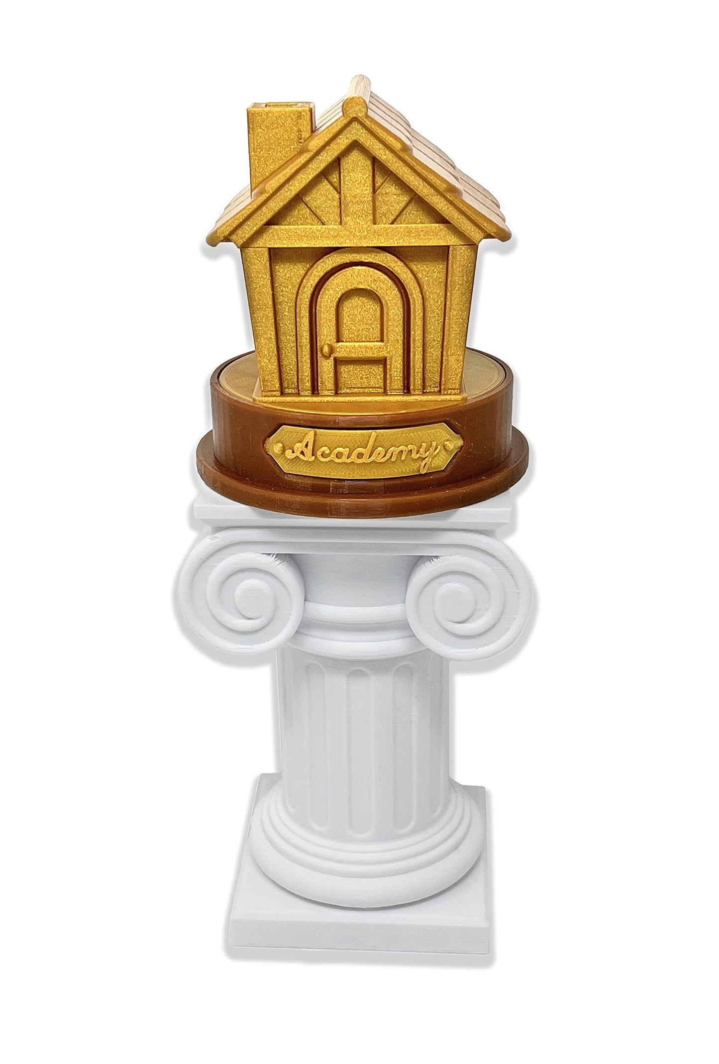 Mystic Conch V4 Pedestal Desk Stand Décor - (Mystic Conch Shell Not Included) - Made in USA - Display Your Conch on Desk or Shelf - Secret Compartment - Roman Column - Ionic Pillar