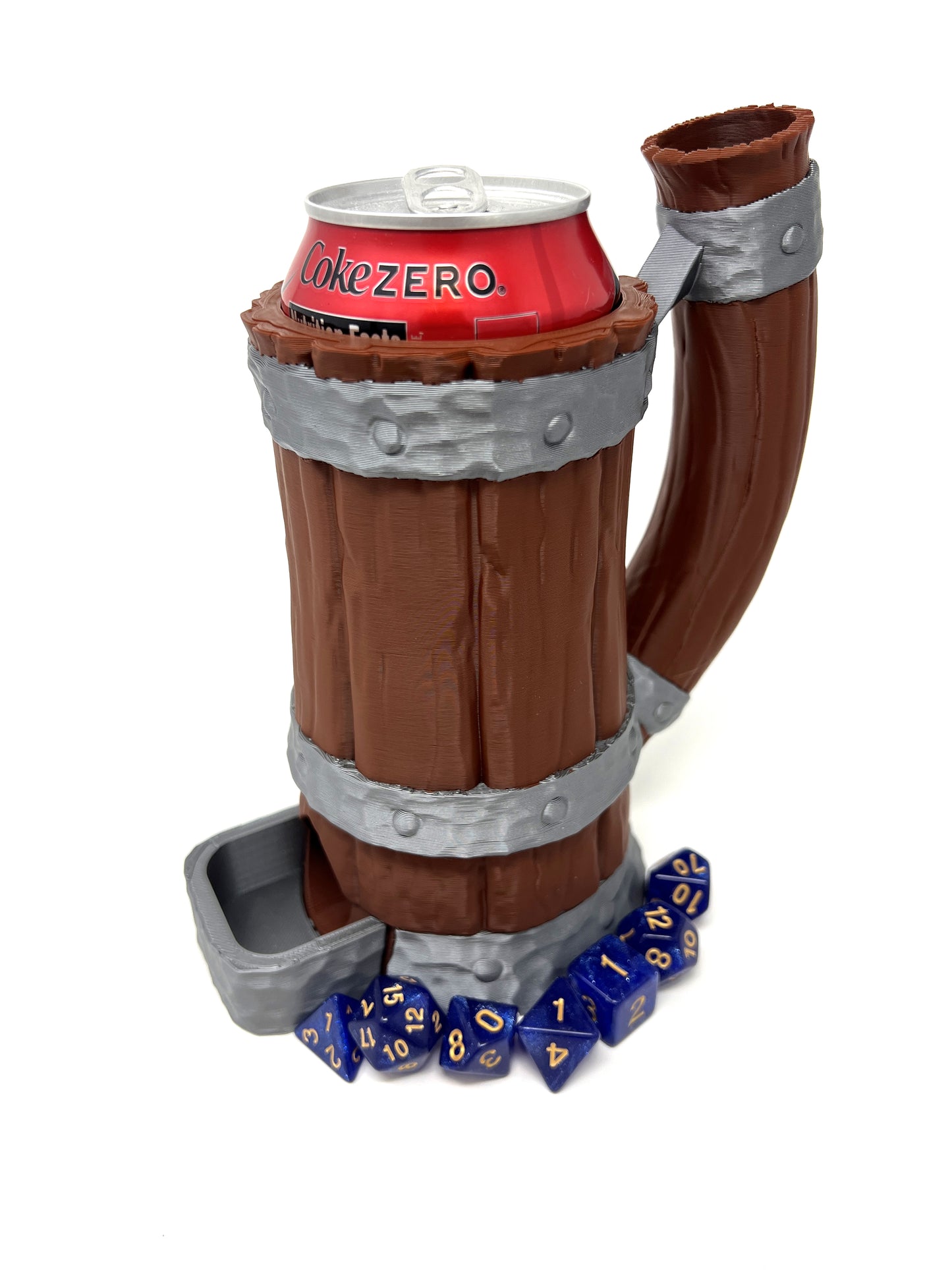Tavern Mug Dice Tower - No Paint Odorless Insulated Cup Can Dice Tower - (Random 7PCS D20 Dice Set Included) - Dice Holder - Dungeons and Dragons - DND Gift