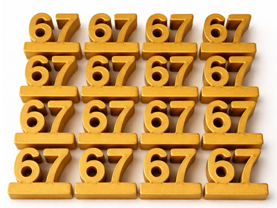 Funny 67 Prank Pack - Genz Rubber Ducking - 67 Numbers - 16 Pack of Upright Standing Numbers - Hidden Prank Set for Home and Classroom - Meme Trophy