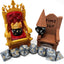 Dice Jail Cage - Time Out Chair & Dunce Hat - Chair of Shame - Crit Crown & Lucky Throne - (Random 7PC D20 Dice Set Included) - Gift for Dungeons and Dragons - DND - D&D