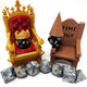 Dice Jail Cage - Time Out Chair & Dunce Hat - Chair of Shame - Crit Crown & Lucky Throne - (Random 7PC D20 Dice Set Included) - Gift for Dungeons and Dragons - DND - D&D