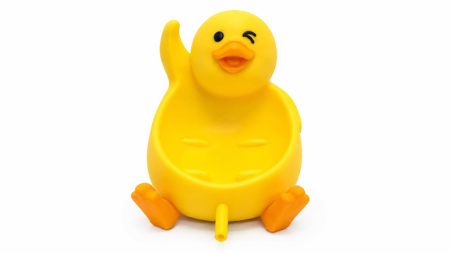 Duck Soap Dish with Drainage Beak, Plastic Soap Holder with Drain, Soap Dish Container, Dish Soap Tray, Sponge Holder, Soap Tray for Shower, Bathroom, Bar, Kitchen