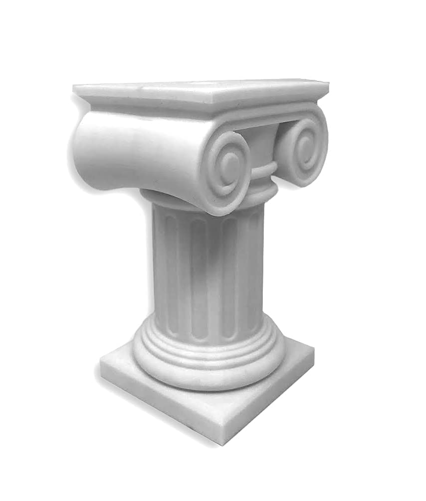 Mystic Conch V4 Pedestal Desk Stand Décor - (Mystic Conch Shell Not Included) - Made in USA - Display Your Conch on Desk or Shelf - Secret Compartment - Roman Column - Ionic Pillar