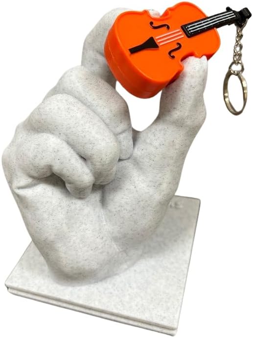 With Hand Display - Original World's Smallest Violin Toy Keychain With Playable Sad Music - Mini Tiny Violin Keychain with Sound - Meme - Novelty - Funny - Joke - Gift