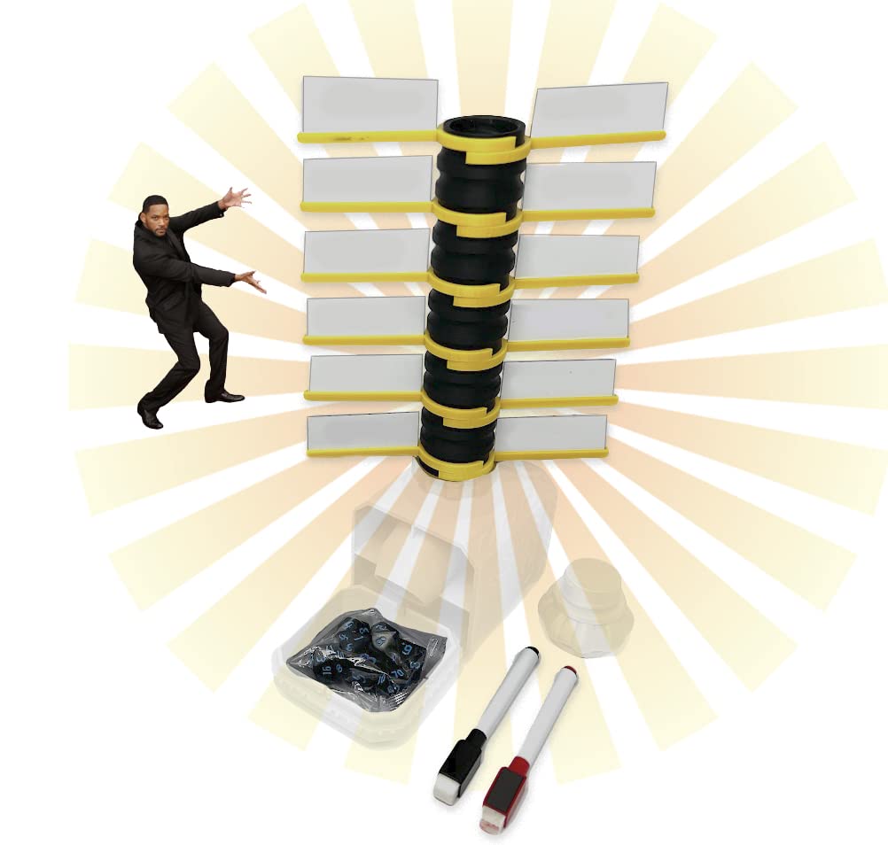 Initiative Tracker Upgrade - (Hammer Dice Tower Not Included) - (Random 7Pcs D20 Dice Set Included) - Dice Holder - Dice Roller - Tabletop RPG - DND