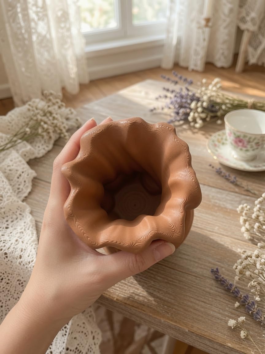 Twisted Tree Trunk Flower Vase, Plastic, Not Waterproof, Decorative Dry or Faux Floral Display, Durable Sculpted Design