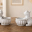 West Highland Terrier Planter 2 Pack, Westie Cute Dog Figurine Plant Pot, Plastic, with Drainage Hole, Home Decor
