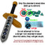 Sword Dagger Dice Holder - (Random 7PCS D20 Dice Set Included) - Custom Polyhedral Dice Storage for Tabletop RPG - Dungeons and Dragons - DND - D&D