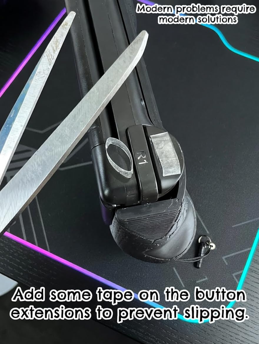 AYN Thor Compatible Ergonomic Grip with Stylus Holder - Includes Extendable 4 inch Stylus & Snap-on Trigger Upgrade - Thor Grip with Foam Inserts - Made in USA