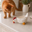 Chicken Soap Dish with Drainage Beak, Plastic Soap Holder with Drain, Soap Dish Container, Dish Soap Tray, Sponge Holder, Soap Tray for Shower, Bathroom, Bar, Kitchen