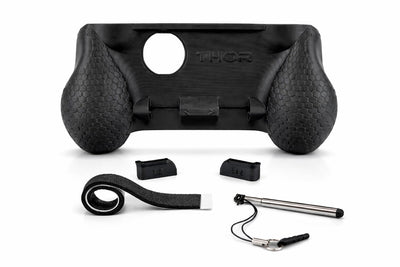 AYN Thor Compatible Ergonomic Grip with Stylus Holder - Includes Extendable 4 inch Stylus & Snap-on Trigger Upgrade - Thor Grip with Foam Inserts - Made in USA