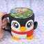 Penguin Ice Cream Pint Holder - Original Design - Fits Standard & Ninja-Creami Pints - 2 Spoon Slots - Insulated Cup Sleeve - Reusable Ice Cream Sleeve