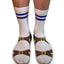 Socks and Sandals - Looks Like You are Wearing Sandals with Socks - Fashion Faux Pas or Pinnacle of Fashion? - Design Woven & Machine Washable - Funny Silly Joke Socks - Sandal Socks