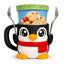 Penguin Ice Cream Pint Holder - Original Design - Fits Standard & Ninja-Creami Pints - 2 Spoon Slots - Insulated Cup Sleeve - Reusable Ice Cream Sleeve