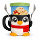 Penguin Ice Cream Pint Holder - Original Design - Fits Standard & Ninja-Creami Pints - 2 Spoon Slots - Insulated Cup Sleeve - Reusable Ice Cream Sleeve