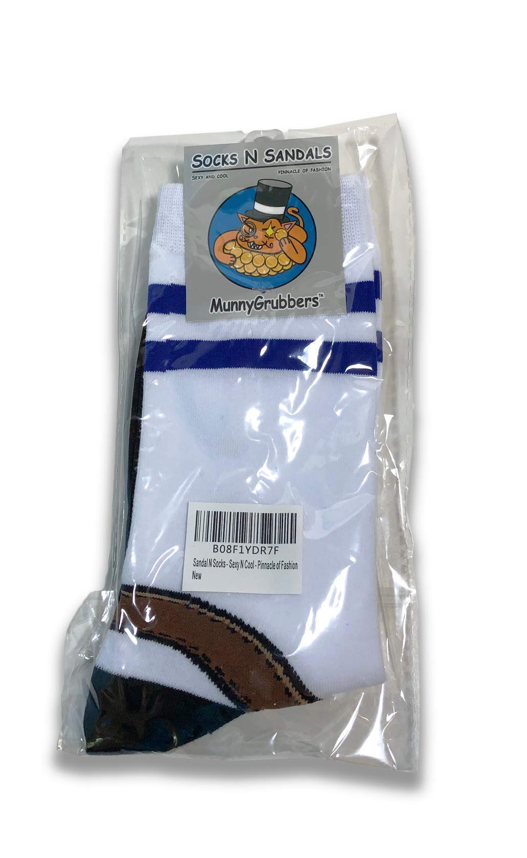 Socks and Sandals - Looks Like You are Wearing Sandals with Socks - Fashion Faux Pas or Pinnacle of Fashion? - Design Woven & Machine Washable - Funny Silly Joke Socks - Sandal Socks