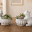 West Highland Terrier Planter 2 Pack, Westie Cute Dog Figurine Plant Pot, Plastic, with Drainage Hole, Home Decor
