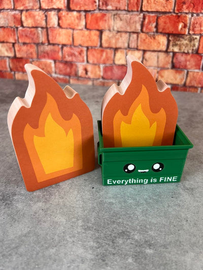 Dumpster Fire Sticky Notes - 400 Sheets - Novelty Desk Decor with Cute Design - Funny Gift Idea