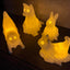 4 Pack Glowing Ghost Dog With LED Tea Lights - Includes Bunny & Cat - Halloween Home Decor - Office Desk - LED Night Light - Spooky