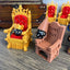 Dice Jail Cage - Time Out Chair & Dunce Hat - Chair of Shame - Crit Crown & Lucky Throne - (Random 7PC D20 Dice Set Included) - Gift for Dungeons and Dragons - DND - D&D