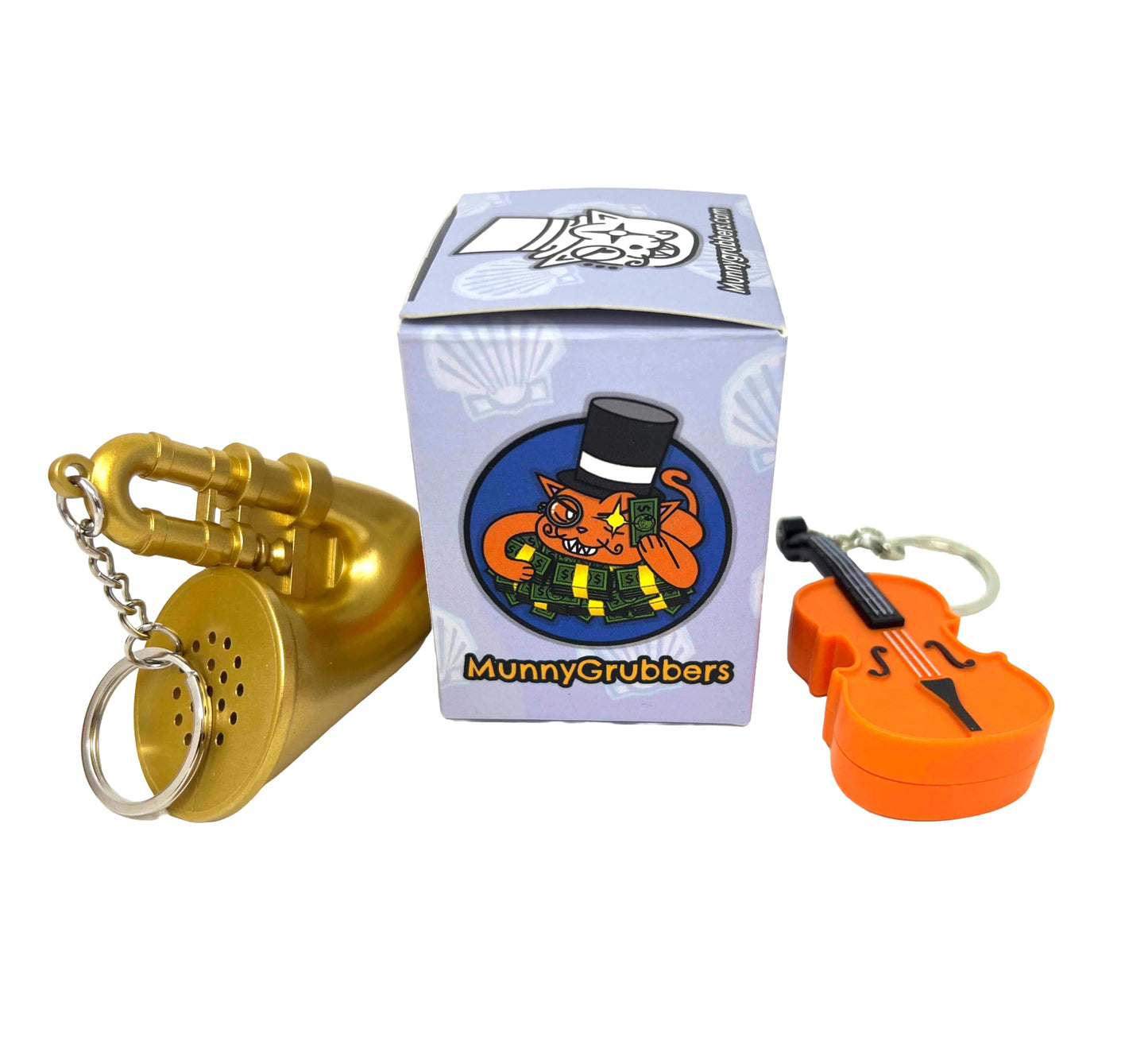 Original World's Smallest Violin & World's Saddest Trombone Toy Keychain with Playable Sad Sound - Sad Trombone - Mini Tiny Violin Keychain with Sound - Funny Meme