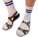 Socks and Sandals - Looks Like You are Wearing Sandals with Socks - Fashion Faux Pas or Pinnacle of Fashion? - Design Woven & Machine Washable - Funny Silly Joke Socks - Sandal Socks
