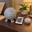 5 Inch Geodesic Sphere Shaped Night Light USB Rechargeable with Remote - Inspired by Theme Park Space Ship Earth Epcot - (Platinum)
