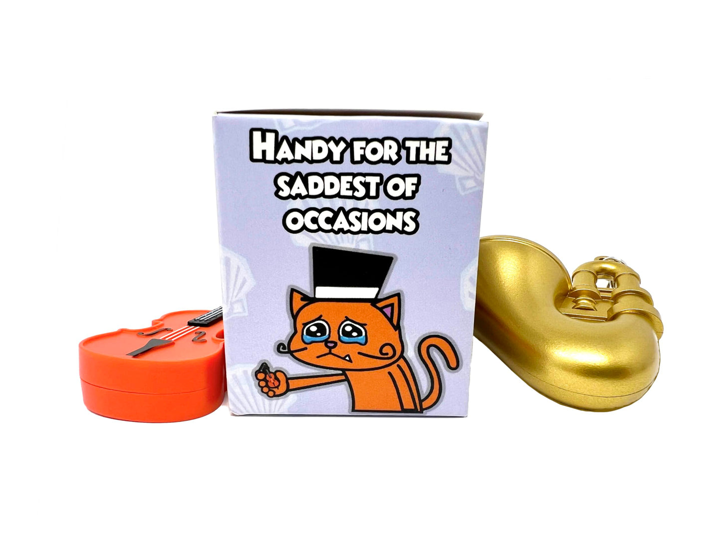 Original World's Smallest Violin & World's Saddest Trombone Toy Keychain with Playable Sad Sound - Sad Trombone - Mini Tiny Violin Keychain with Sound - Funny Meme