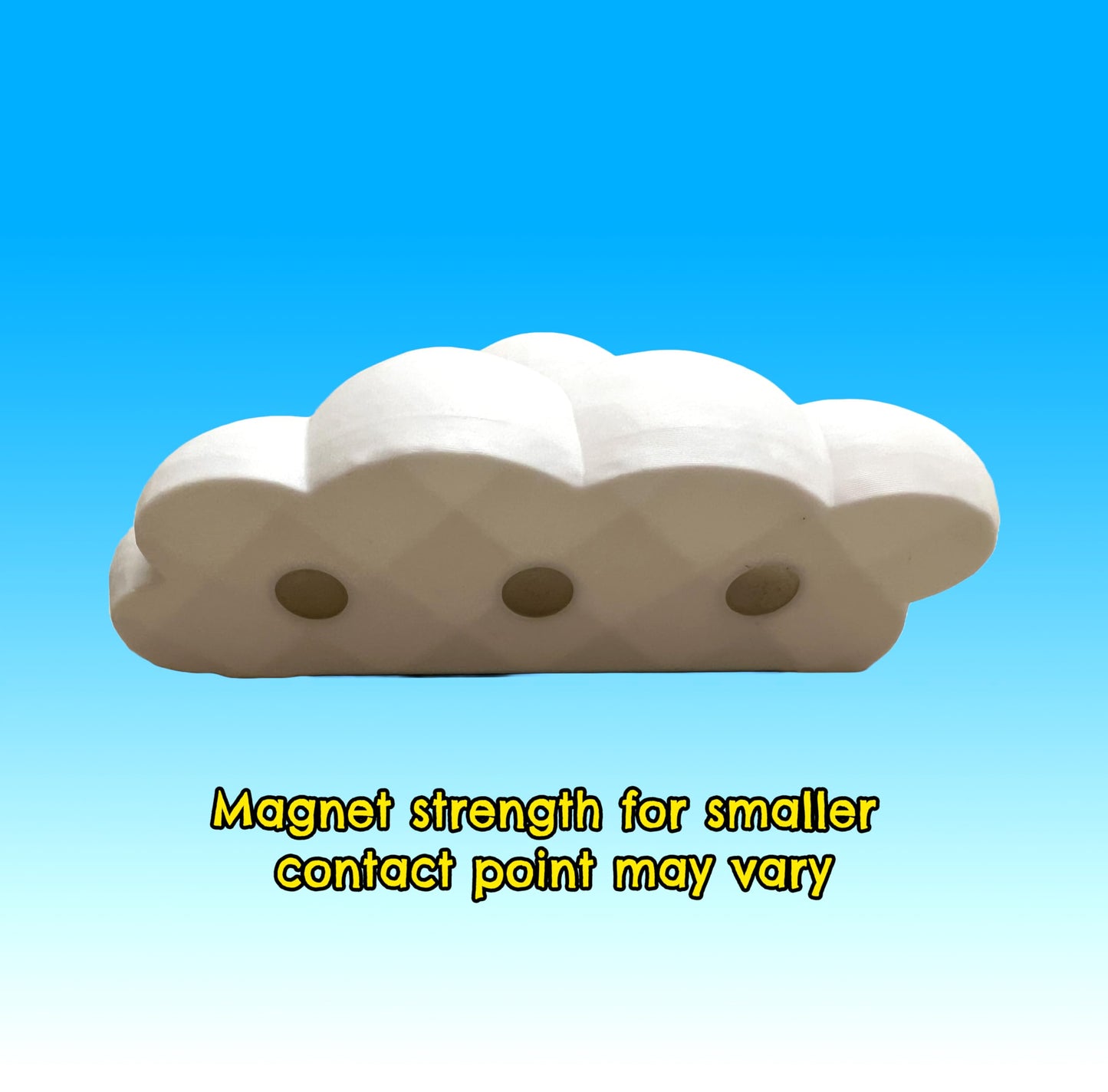 Magnetic Cloud Wall Mount Key Holder, Holds 3 Key Sets, Adhesive for Wall Included, Strong Magnets