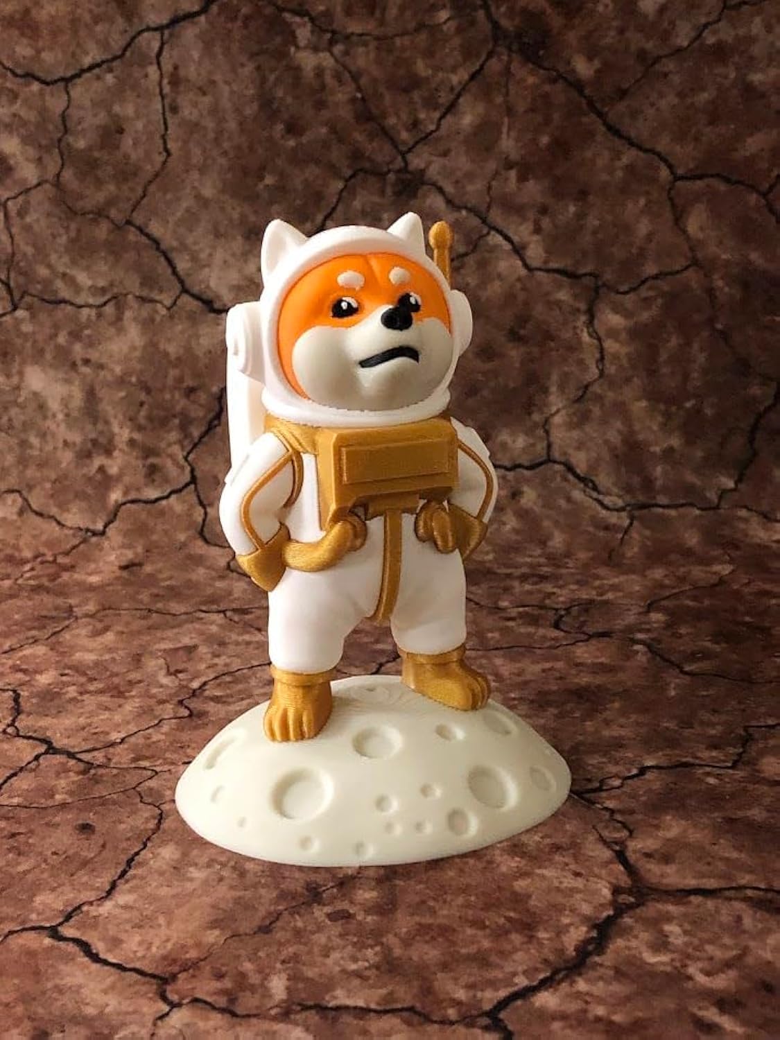 Moon Doge Astronaut Figurine - Doge Coin to The Moon! - Plastic Figurine - Paint-Less Odorless