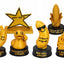 Combo Pack 6A - 4 Inch Funny Novelty Meme Award - Plastic Trophy for Gifts and Laughs