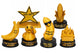 Combo Pack 6A - 4 Inch Funny Novelty Meme Award - Plastic Trophy for Gifts and Laughs