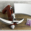 Crossbow Dice Roller - (Dark Brown) - (Random 7PCS D20 Dice Set Included) - Tabletop RPG - Dice Holder - Dice Popper - Dice Tower - Dungeons and Dragons - DND - D&D
