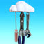 Magnetic Cloud Wall Mount Key Holder, Holds 3 Key Sets, Adhesive for Wall Included, Strong Magnets