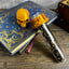 Skull Potion Vial Dice Holder - (Random 7PCS D20 Dice Set Included) - Dice Storage and Display - Tabletop RPG - DND - D&D