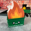 Deluxe Dumpster Fire Zen Garden - Made in USA - Large 7" x 7" - Fine Sand Included - Desk Accessory Box Garden - Funny Novelty Gift - Fidget Stress Relief