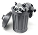 Racoon with Trashcan - Trash Panda in Dumpster Fire - Racoon and Trash Can - Articulating Fidget - 3D Printed Movable Toy - Fidget Toy - Novelty Gift - Made in USA