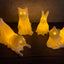 4 Pack Glowing Ghost Dog With LED Tea Lights - Includes Bunny & Cat - Halloween Home Decor - Office Desk - LED Night Light - Spooky