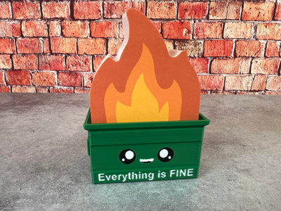 Dumpster Fire Sticky Notes - 400 Sheets - Novelty Desk Decor with Cute Design - Funny Gift Idea