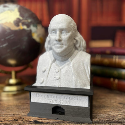 Benjamin Franklin - Talking Busts - Plastic Collectible Toy - Press The Button for a Quote or Fun Fact