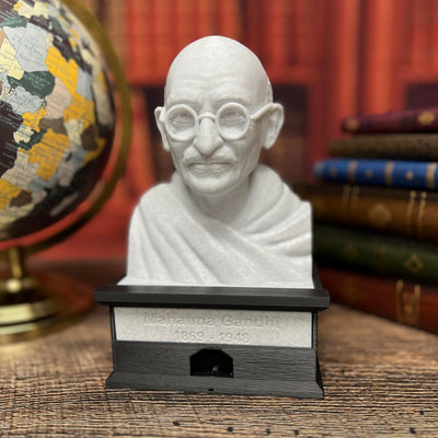 Mahatma Gandhi- Talking Busts - Plastic Collectible Toy - Press The Button for a Quote or Fun Fact