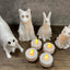 4 Pack Glowing Ghost Dog With LED Tea Lights - Includes Bunny & Cat - Halloween Home Decor - Office Desk - LED Night Light - Spooky