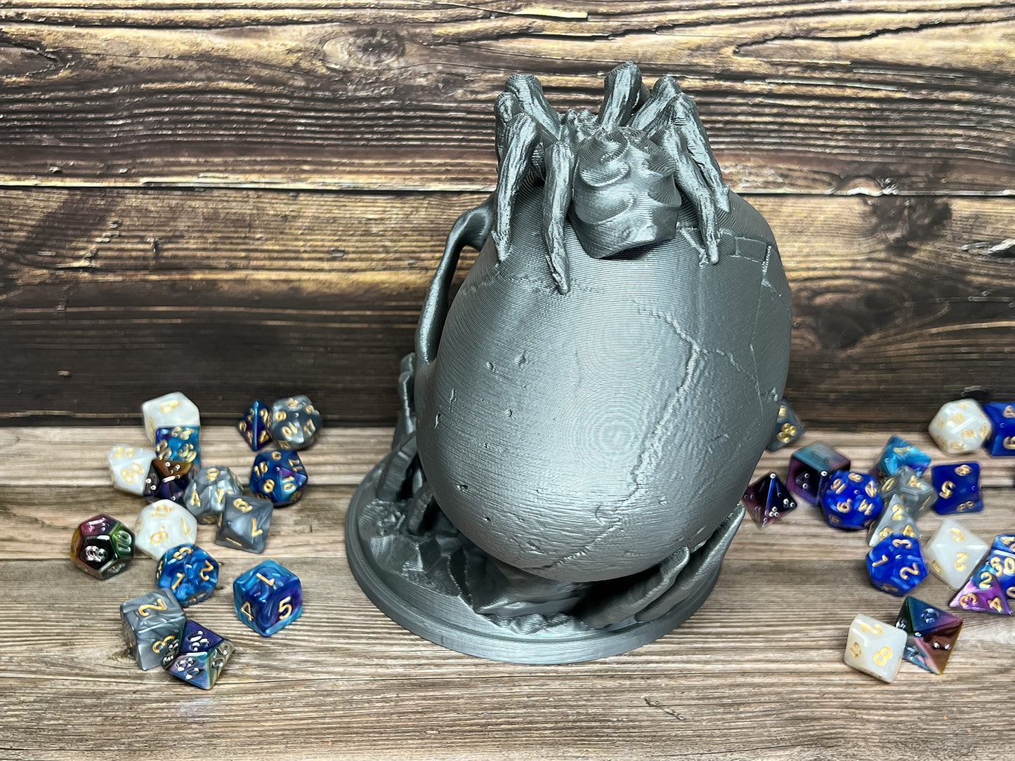 6.5" Skull Dice Tower - Made in USA - (Random 7PCS D20 Dice Set Included) - No Paint Odorless Plastic - Tabletop Roleplaying Game - Dice Roller - DND - D&D