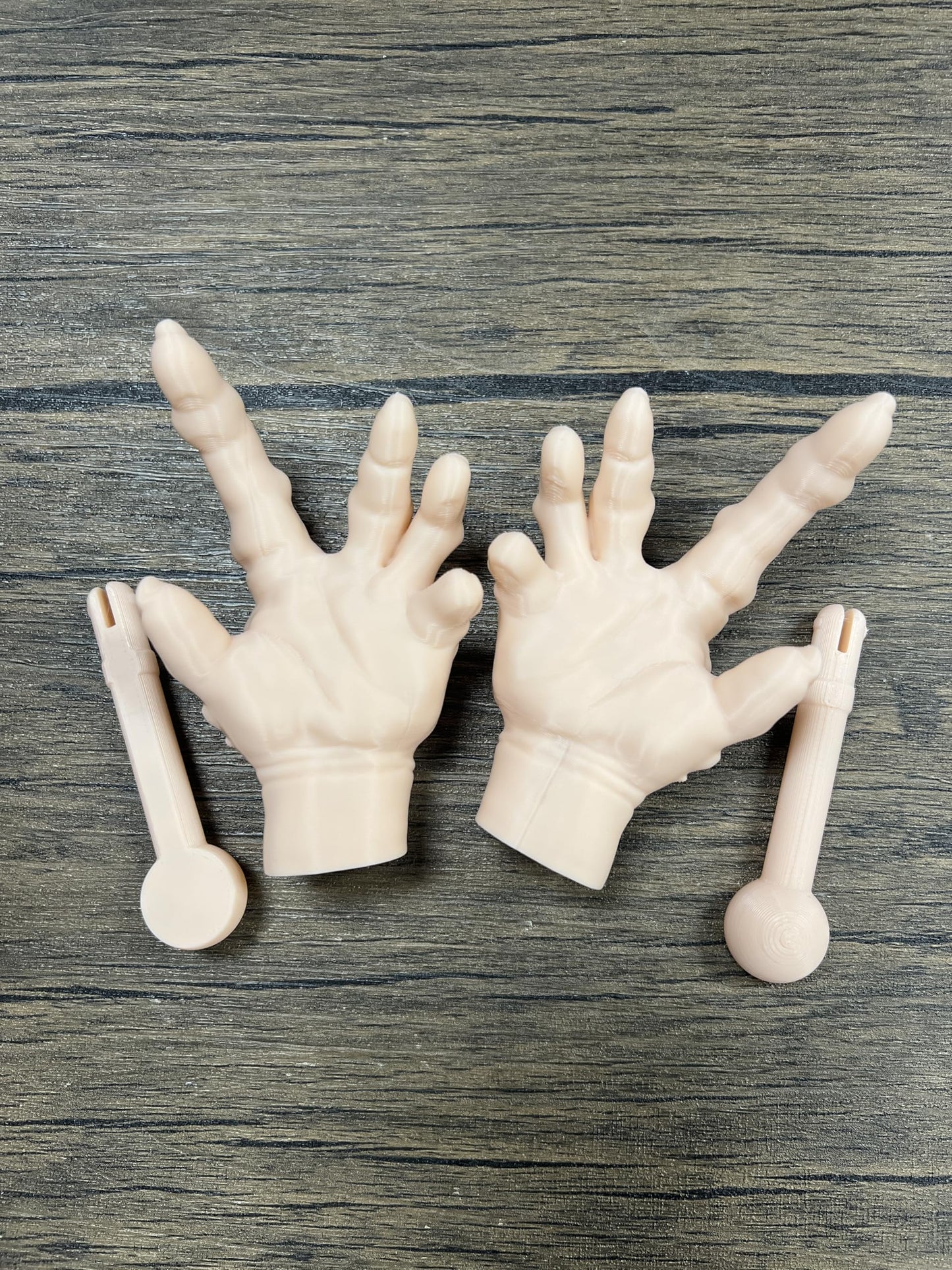 1 Pair Tiny Hands with Sticks - Mini Little Hand Stick Puppet - Halloween Costume - Strong Hand Prop - Scary Movies - Novelty Gift - TikTok Famous