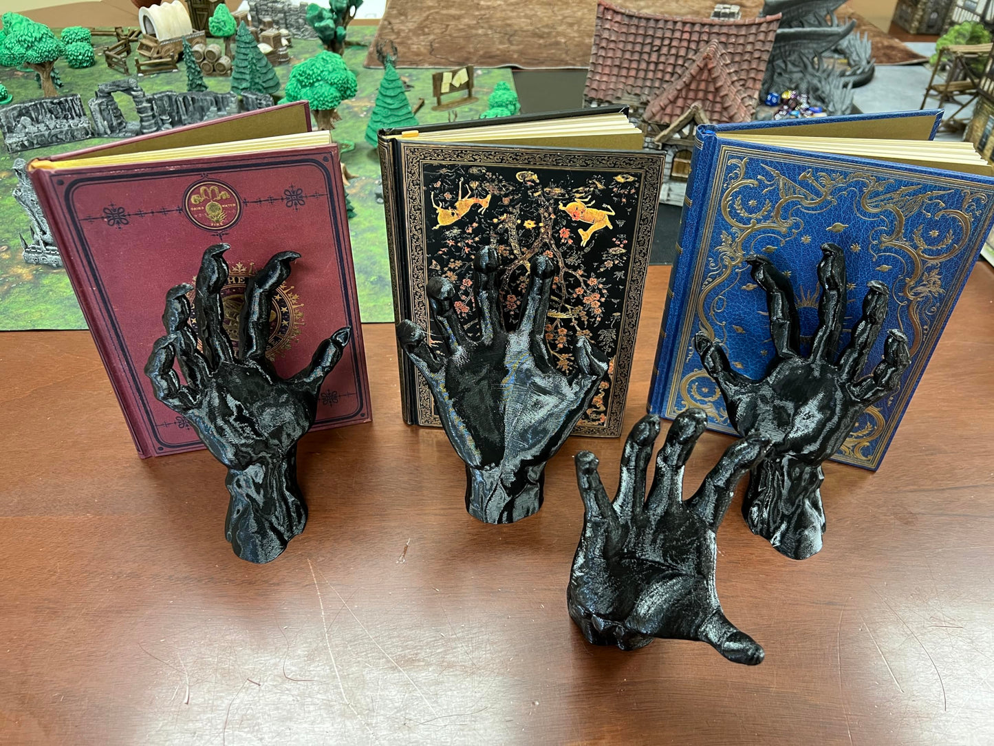 Creepy Reaching Wall Hands - (4 Pack - Matching Left Right - Screws Included) - Spooky Halloween Wall Decoration Decor Mount Display - Collectible Plastic Figurine