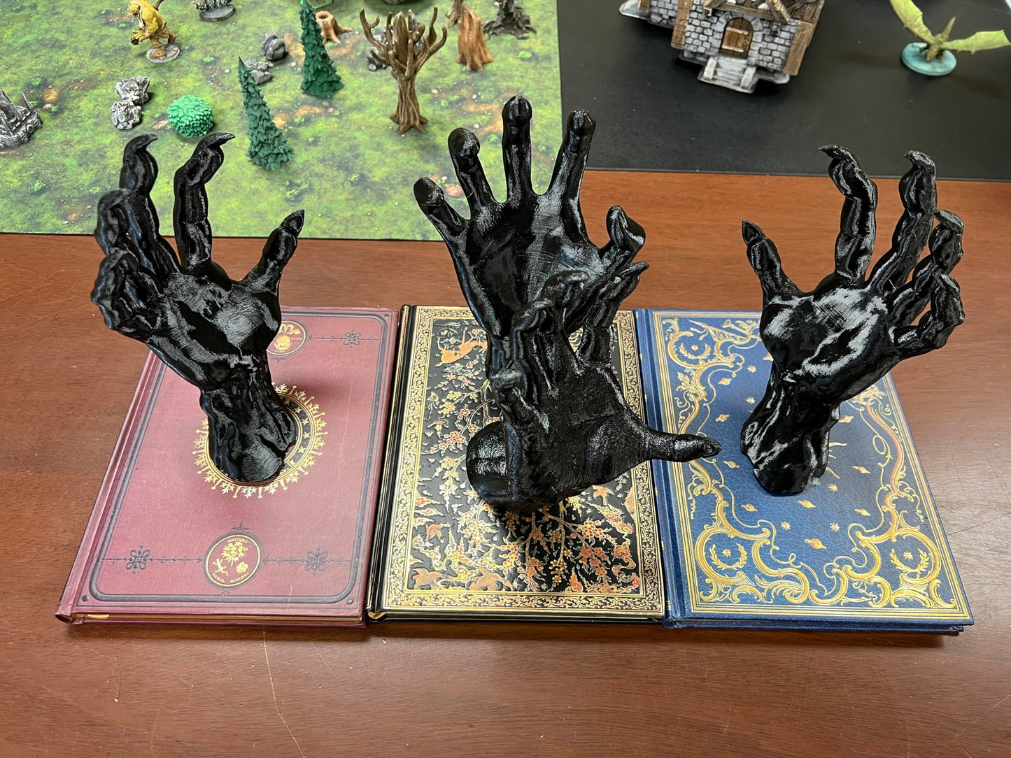 Creepy Reaching Wall Hands - (4 Pack - Matching Left Right - Screws Included) - Spooky Halloween Wall Decoration Decor Mount Display - Collectible Plastic Figurine