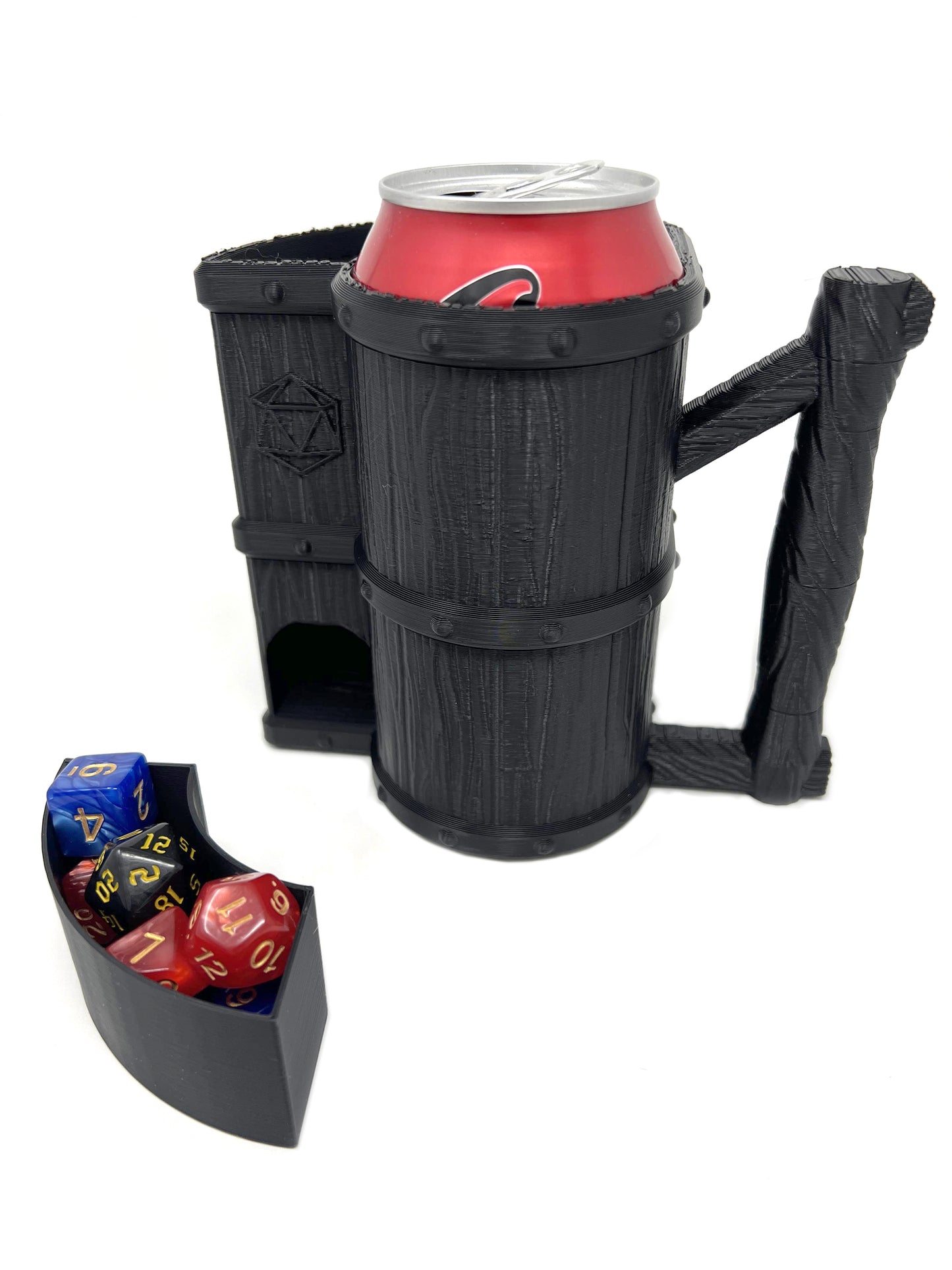 Mug Dice Tower - No Paint Odorless Insulated Cup Can Dice Tower - (Random 7PCS D20 Dice Set Included) - Dice Jail - Dice Holder - Dungeons and Dragons - DND Gift