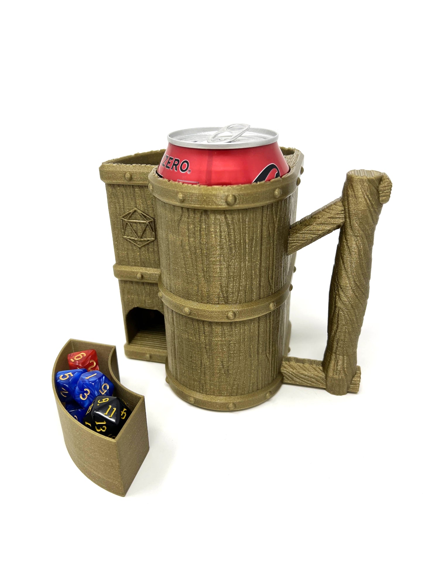 Mug Dice Tower - No Paint Odorless Insulated Cup Can Dice Tower - (Random 7PCS D20 Dice Set Included) - Dice Jail - Dice Holder - Dungeons and Dragons - DND Gift