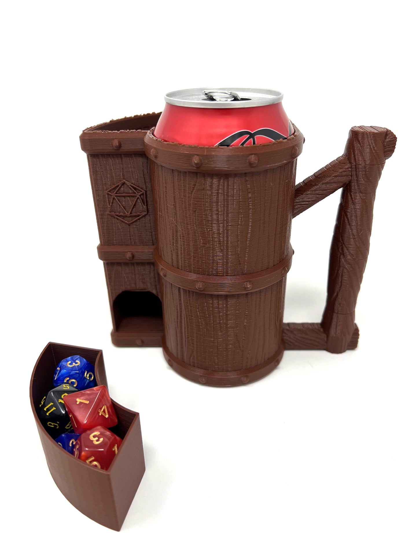 Mug Dice Tower - No Paint Odorless Insulated Cup Can Dice Tower - (Random 7PCS D20 Dice Set Included) - Dice Jail - Dice Holder - Dungeons and Dragons - DND Gift